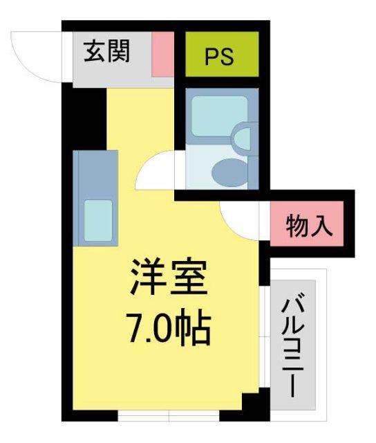 ハイツホリデー(ワンルーム/1階)の間取り写真