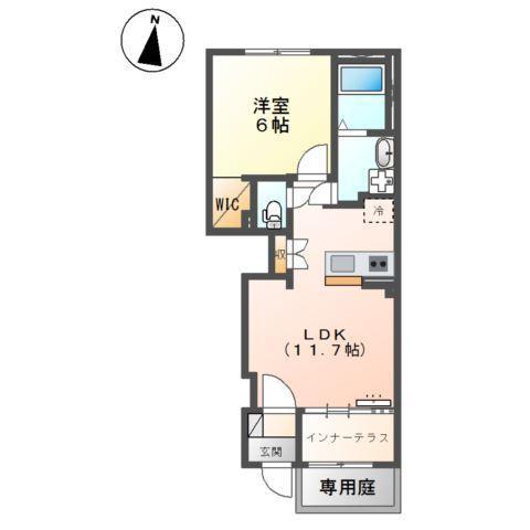 ＪＲ日豊本線 宮崎駅 バス乗車時間：15分 最寄りバス停で下車 徒歩6分 2階建 新築(1LDK/1階)の間取り写真