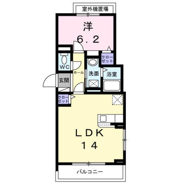 プラシード(1LDK/3階)の間取り写真