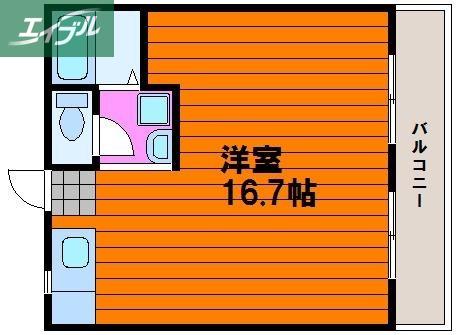 メゾン富田(ワンルーム/1階)の間取り写真