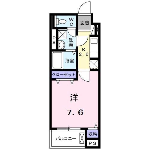 エクセルコート(1K/3階)の間取り写真