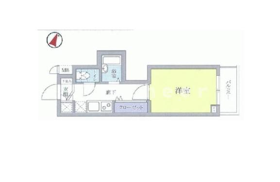 ルーブル南長崎(1K/2階)の間取り写真