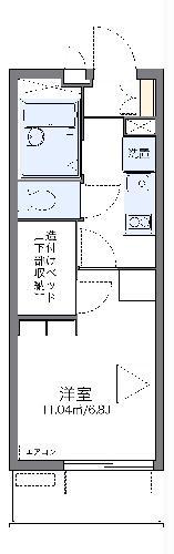 レオパレスおおさか御崎II(1K/4階)の間取り写真