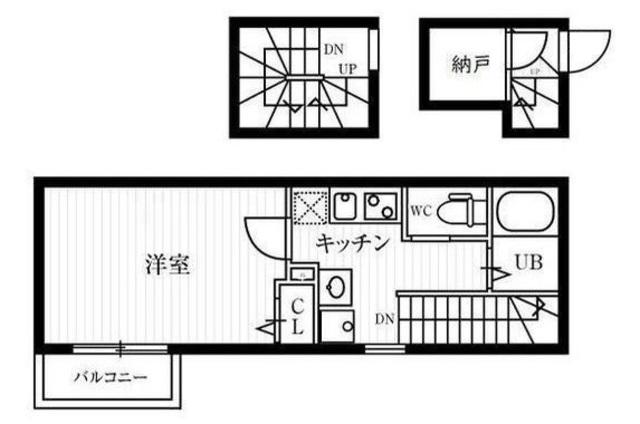 ミハス東武練馬(1K/3階)の間取り写真