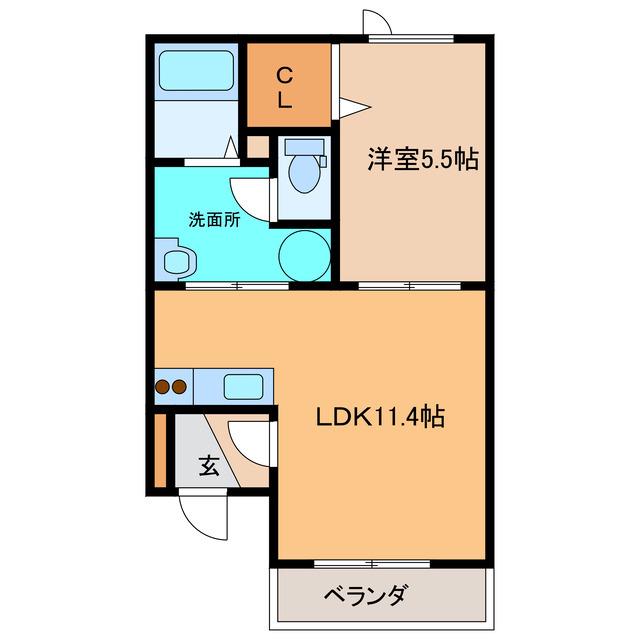 コリエンテ イースト(1LDK/3階)の間取り写真