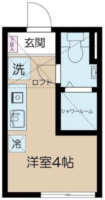 BELLE SCENE MOTOSUMIYOSHI(ワンルーム/1階)の間取り写真
