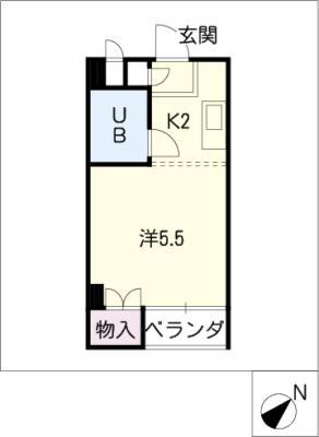 リーベンハウス(1K/3階)の間取り写真