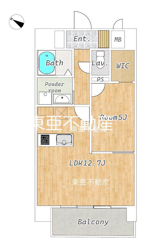 CHAINON長嶺南(1LDK/2階)の間取り写真