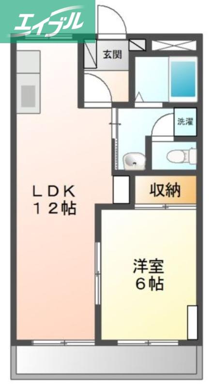 フラワーバスケット(1LDK/1階)の間取り写真