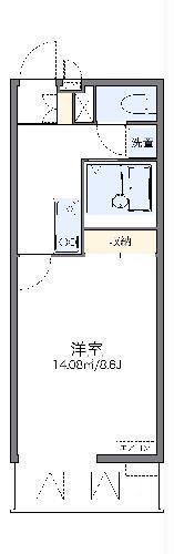 レオネクストイーエフIII(1K/2階)の間取り写真