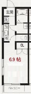 メゾン エスポワール(ワンルーム/3階)の間取り写真