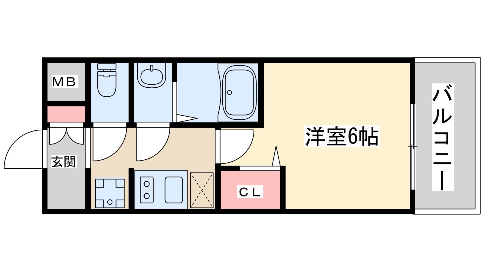 プレサンス新大阪ストリーム(1K/4階)の間取り写真