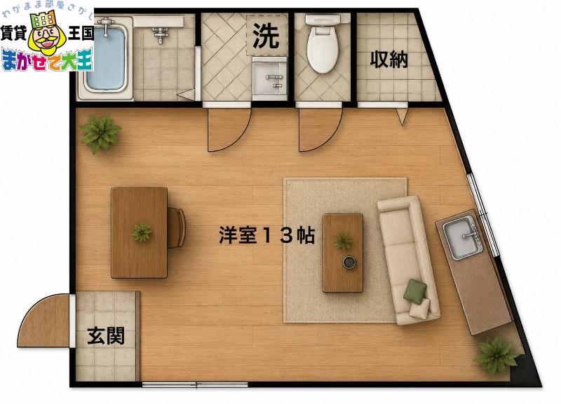 平和町ビル(ワンルーム/4階)の間取り写真