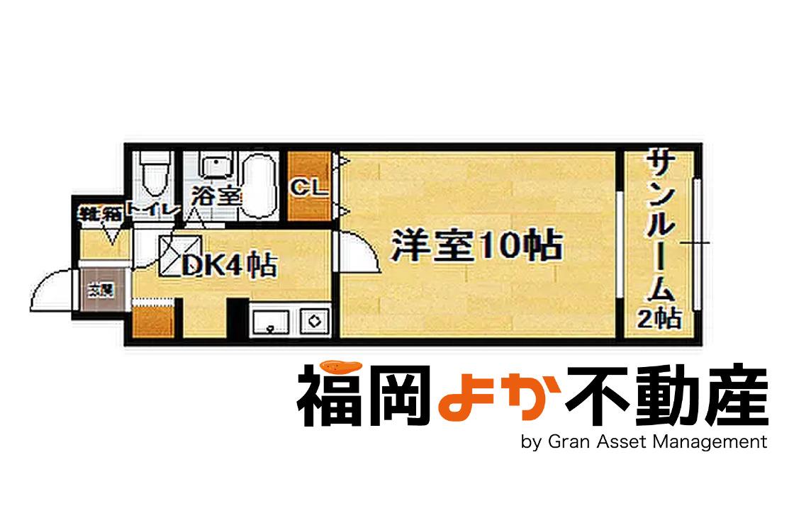 クラージュ舞鶴(1K/12階)の間取り写真