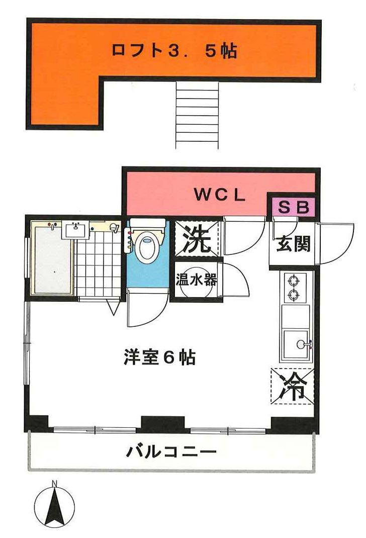 メゾン飛鳥III(ワンルーム/3階)の間取り写真