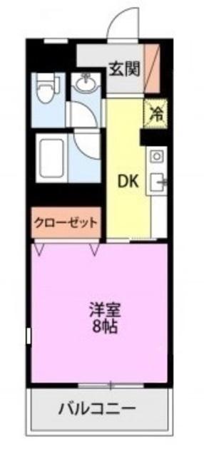 ロイヤルパレス子安(1K/3階)の間取り写真