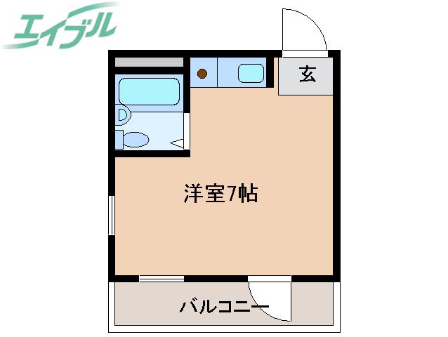 シティライフ四日市(ワンルーム/3階)の間取り写真