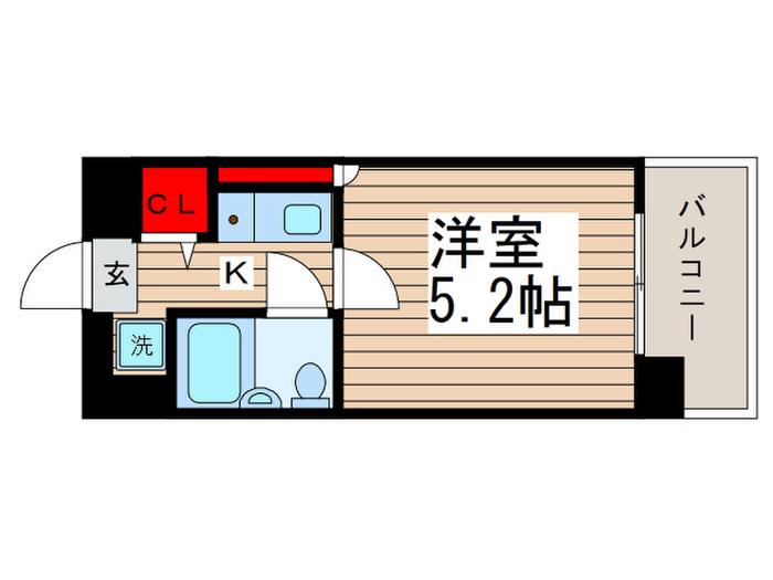HEARTY KAMEIDO(1K/2階)の間取り写真