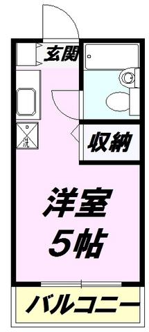 レジデンスカープ八王子(ワンルーム/5階)の間取り写真