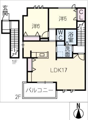 TO RENT A ROOM(2LDK/2階)の間取り写真