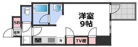 KDX堺筋本町レジデンス(ワンルーム/9階)の間取り写真