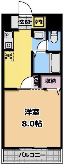 ホワイトレジデンス(1K/3階)の間取り写真