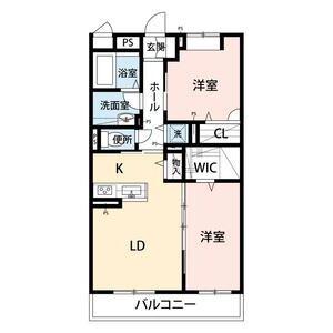 エスペランス 阿倍野(1SLDK/2階)の間取り写真