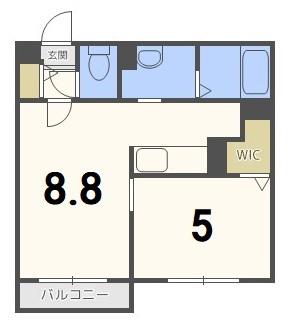 ESQUISSE栄通6(1LDK/2階)の間取り写真
