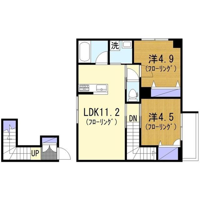 グリーンセント(2LDK/2階)の間取り写真