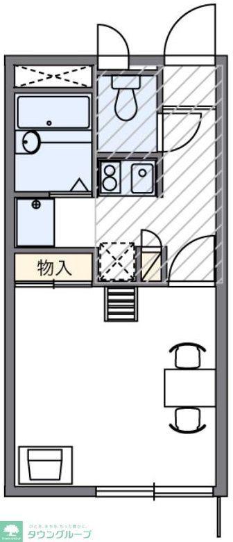 レオパレスエポカ1(1K/1階)の間取り写真