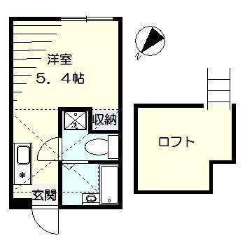 アルティス西横浜(ワンルーム/1階)の間取り写真