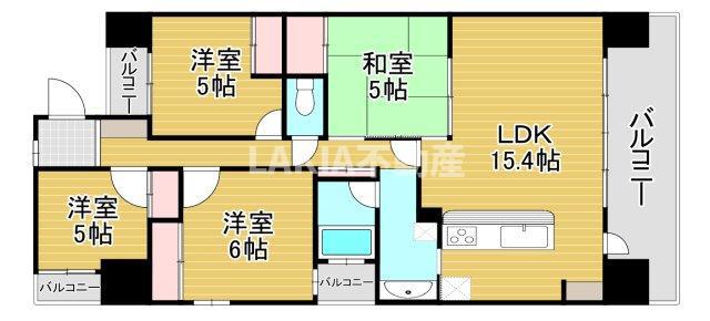 レジディア都島I(4LDK/7階)の間取り写真