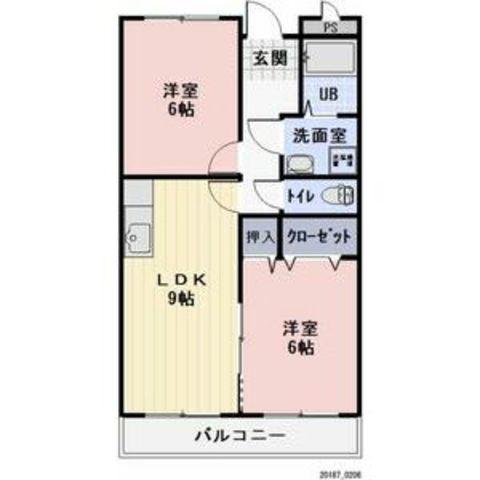 LIMPIAルレーヴS(2LDK/3階)の間取り写真