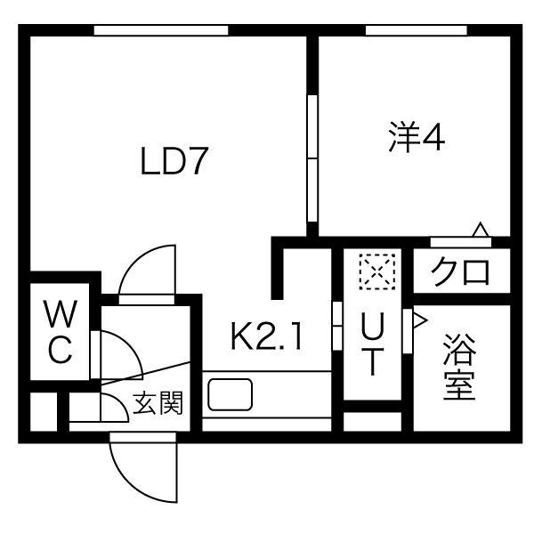 GREXTATE34(1LDK/4階)の間取り写真