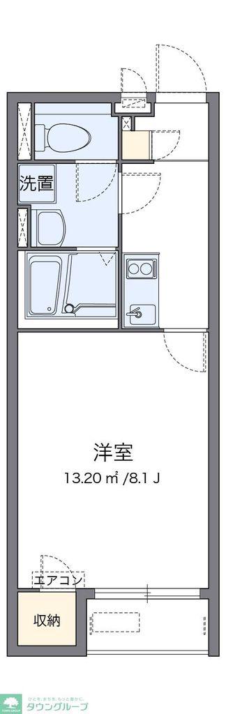 クレイノソブレクエスタ(1K/1階)の間取り写真