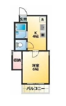 レジデンス東池袋(1K/3階)の間取り写真