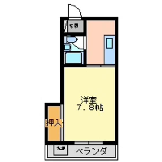 五福アーバンステイツ(1K/2階)の間取り写真