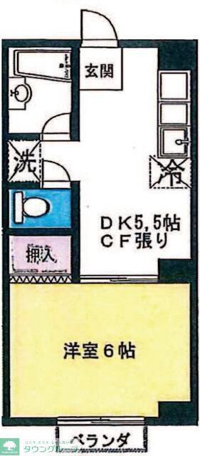 B CASA南行徳RE-BORN(1DK/2階)の間取り写真