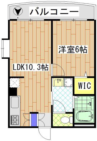 エクセル米喜(1LDK/3階)の間取り写真