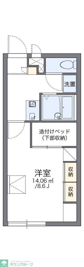 レオパレスERIKA(1K/1階)の間取り写真