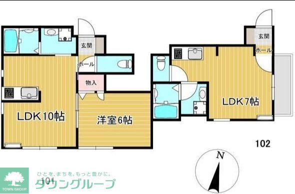 フルネージュ(1LDK/1階)の間取り写真