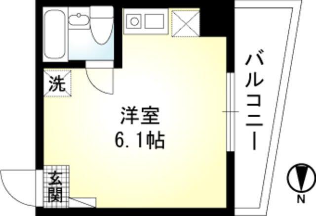 ダイヤモンドレジデンス蓮沼町(ワンルーム/3階)の間取り写真