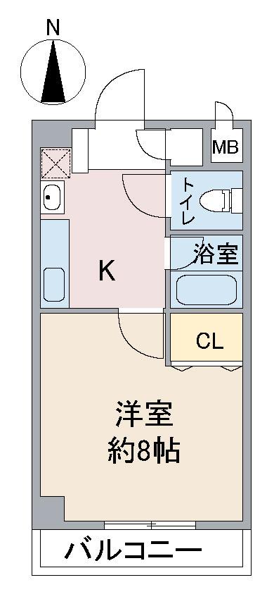 レージュ ウエスト(1K/3階)の間取り写真