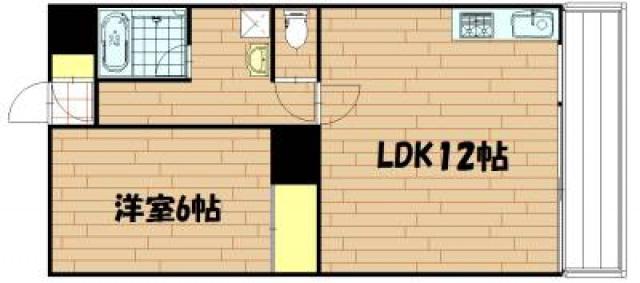 清幸マンション(1LDK/5階)の間取り写真