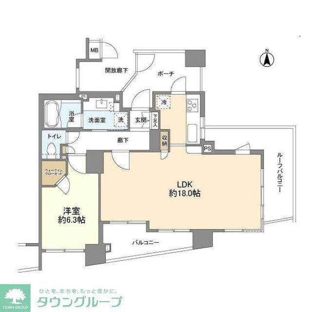 アルス世田谷シーゼ(1LDK/6階)の間取り写真