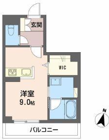 ハイネスト霞町(ワンルーム/4階)の間取り写真