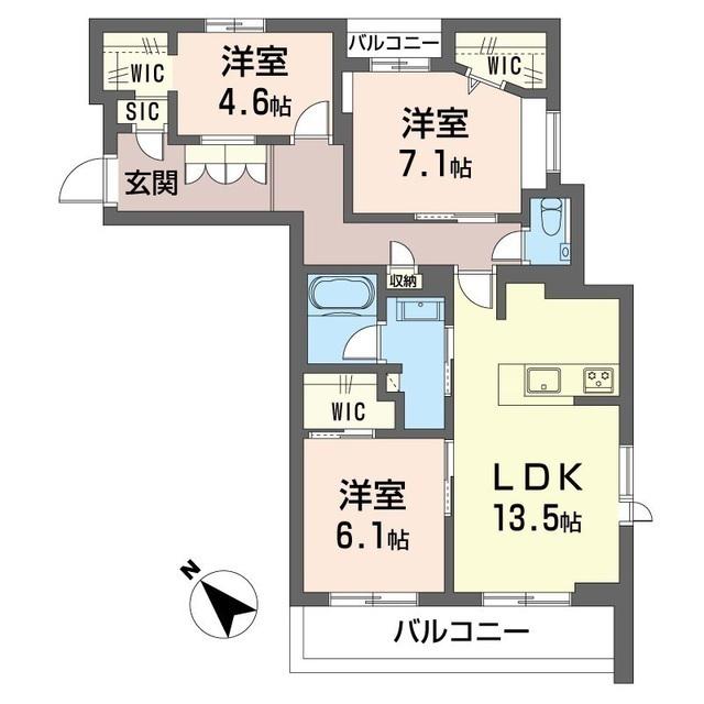 グラン リジエール(3LDK/3階)の間取り写真