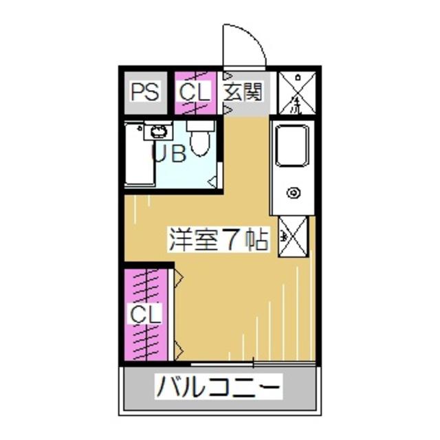 ヌーベルコート三国ヶ丘(ワンルーム/3階)の間取り写真