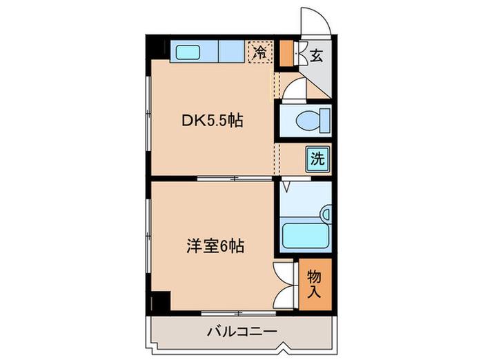 アイル目黒(1DK/3階)の間取り写真