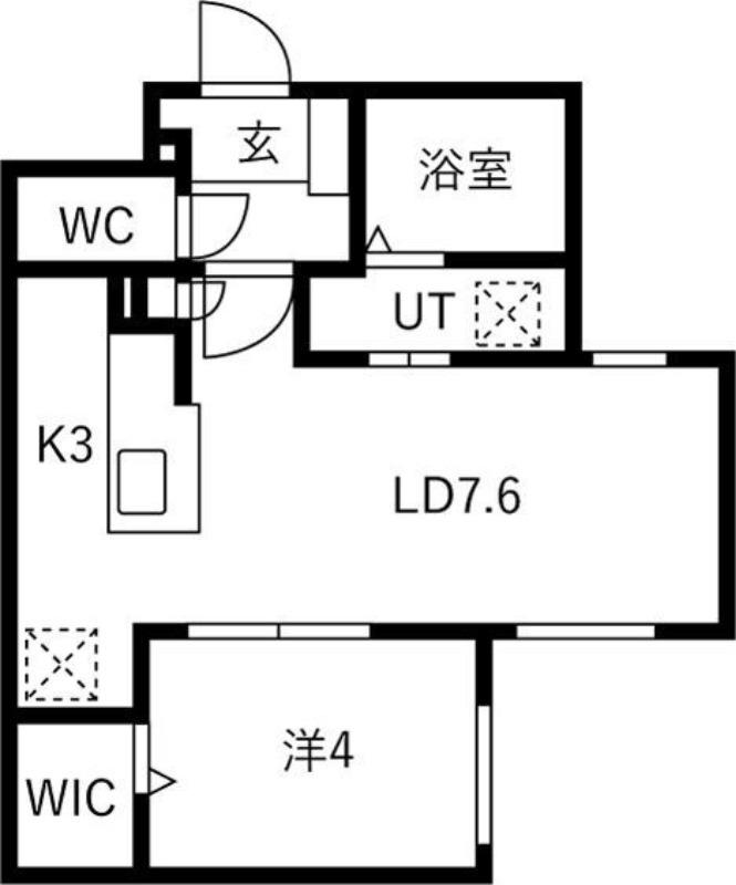 リコルドアーツ(1LDK/3階)の間取り写真